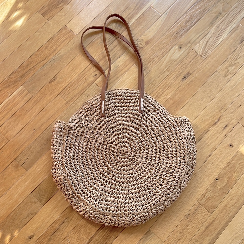 American Eagle AEO Round Straw Bag